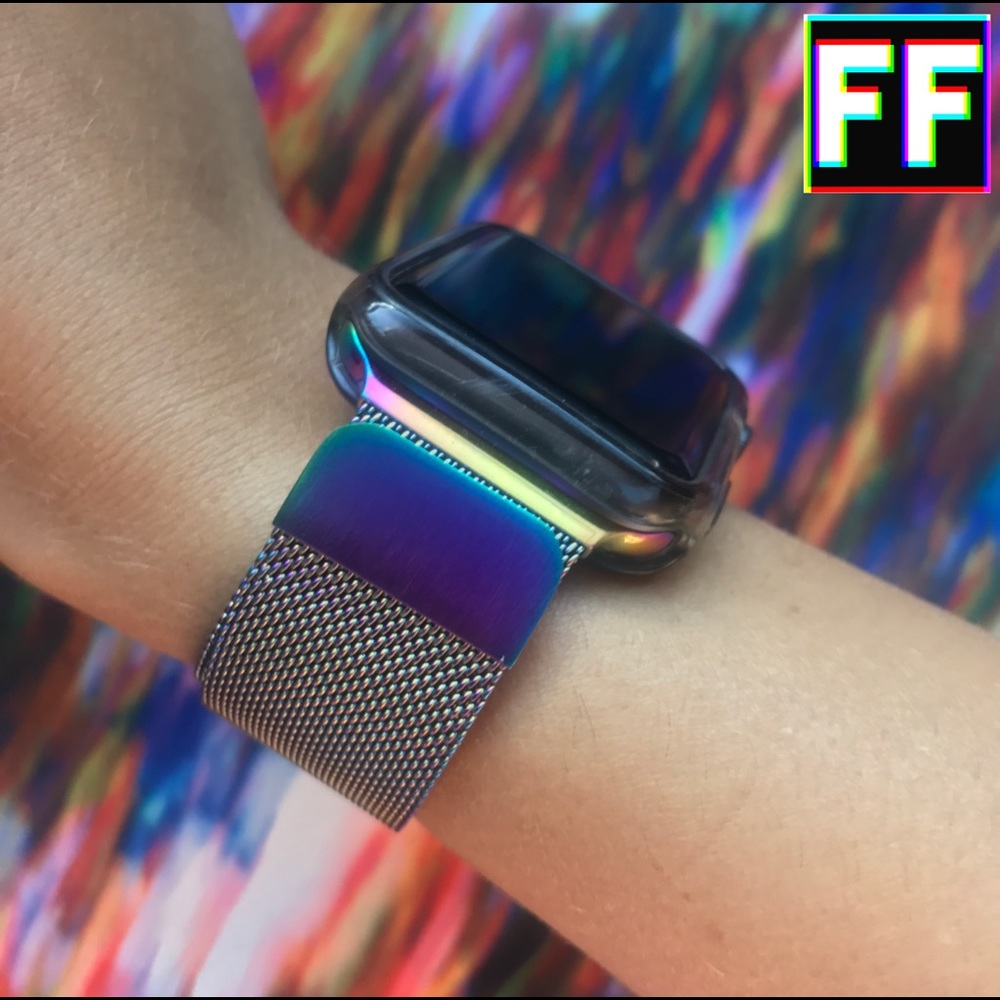 Iridescent Milanese Loop Band for Apple Watch - Picture 7 of 8